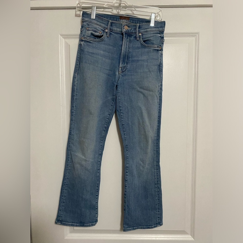 MOTHER The Insider Cropped Flared Jeans in A Side Of Rice And Beans - Picture 2 of 8